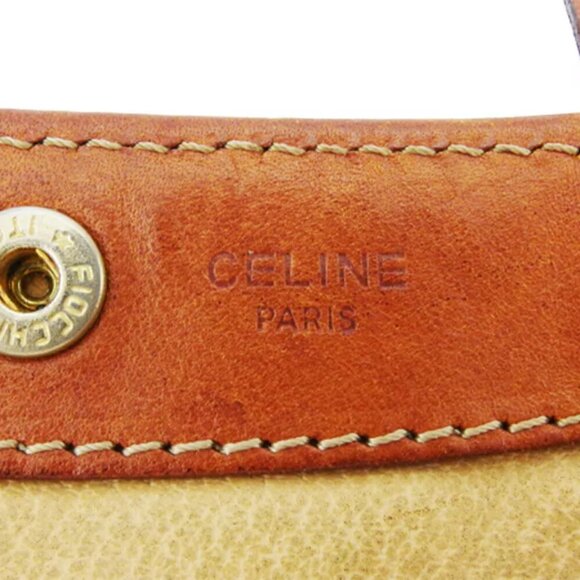 CELINE tote bag macadam beige PVC ?~ leather Authentic - Picture 7 of 9